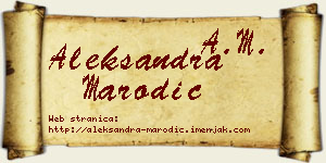 Aleksandra Marodić vizit kartica
